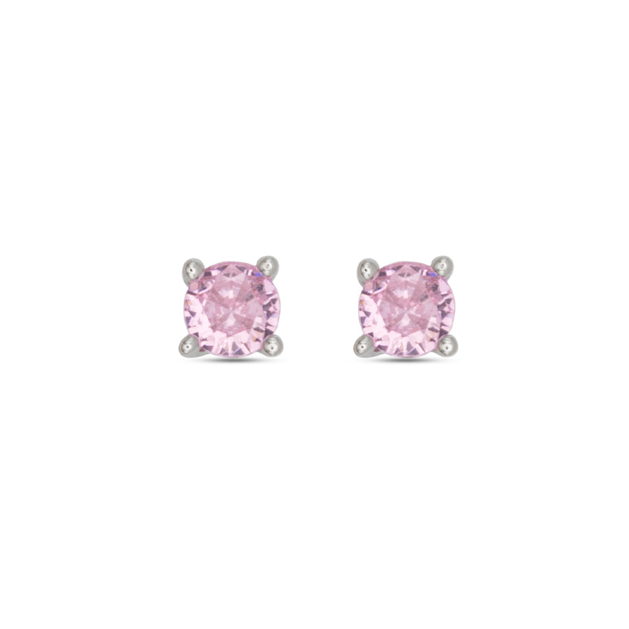 Small Stud Earrings Dilvdò Silver Pink