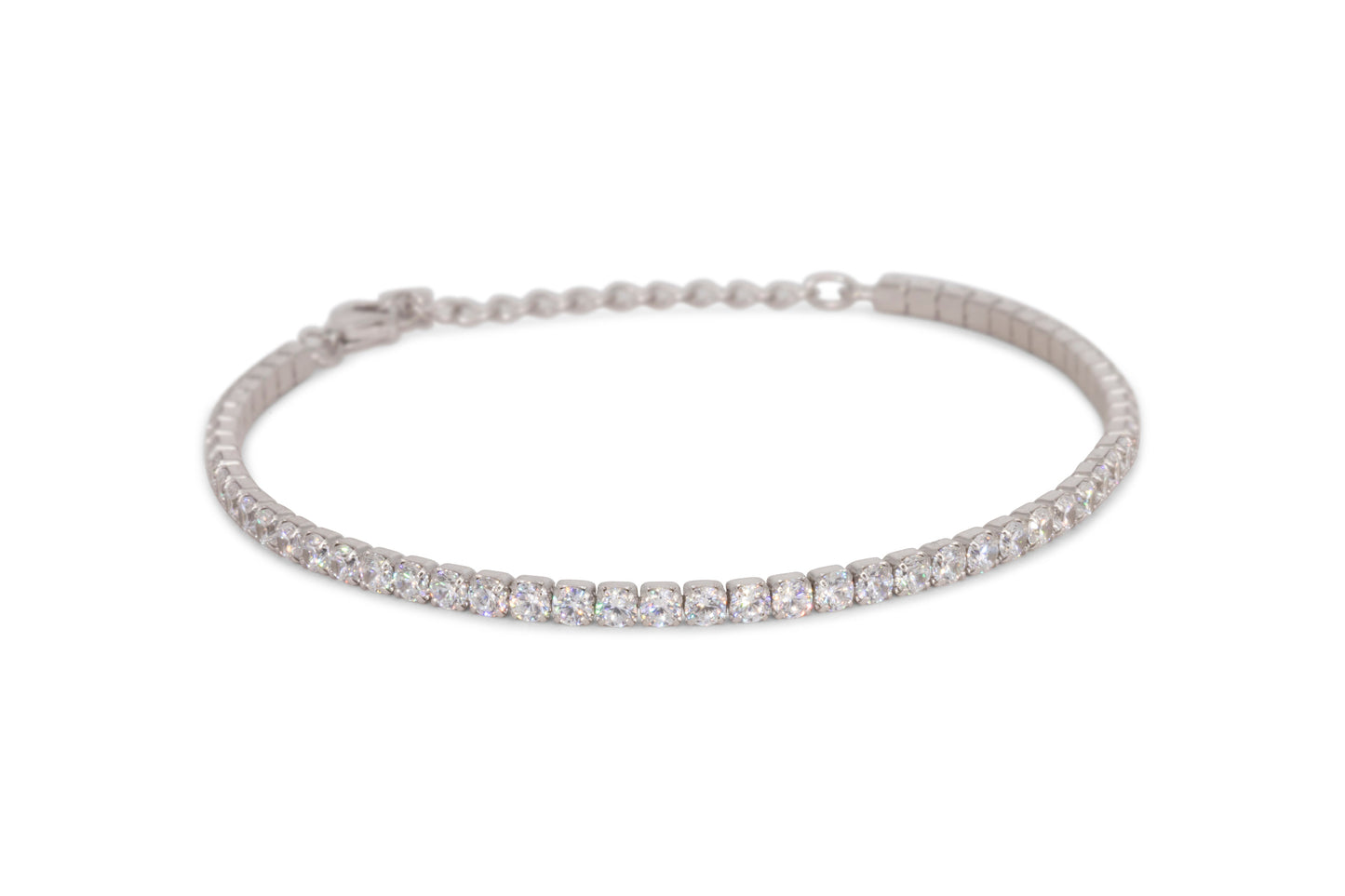 Bracciale Dilvdò Tennis 2.5mm Silver White