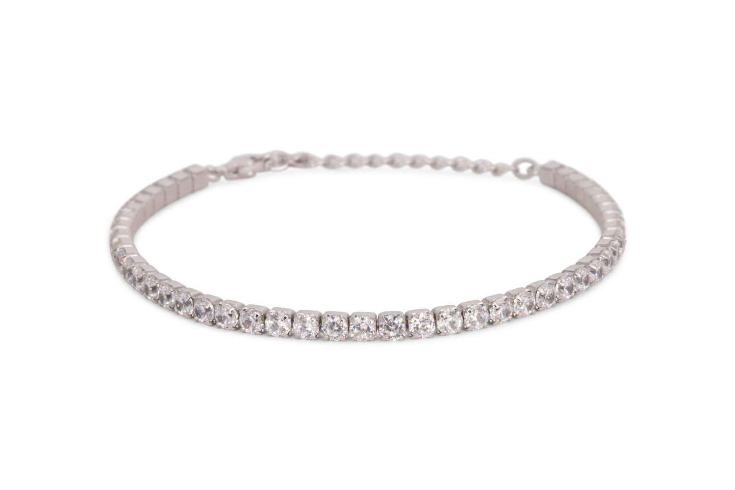 Bracciale Dilvdò Tennis 3mm Silver White