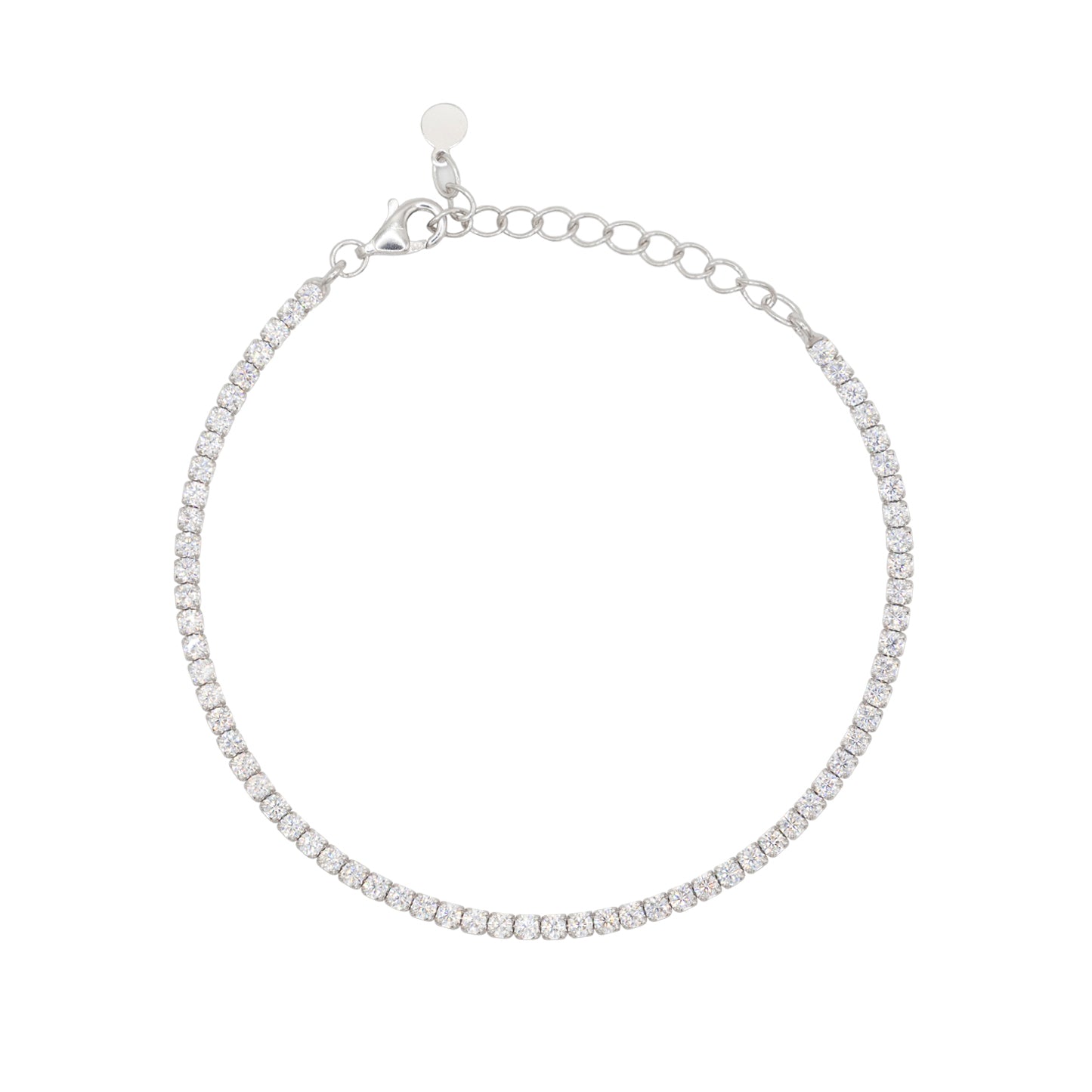 Bracciale Dilvdò Tennis 2mm Silver White