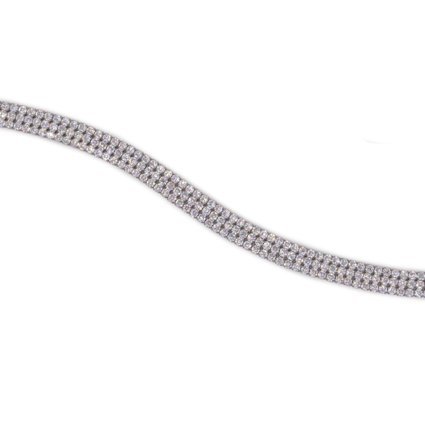 Bracciale Dilvdò Triple Tennis Silver White