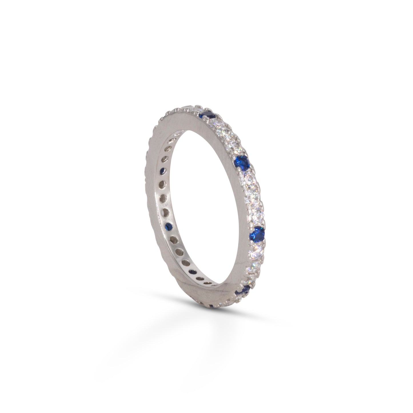 Eternity Ring Dilvdò Silver White & Blue