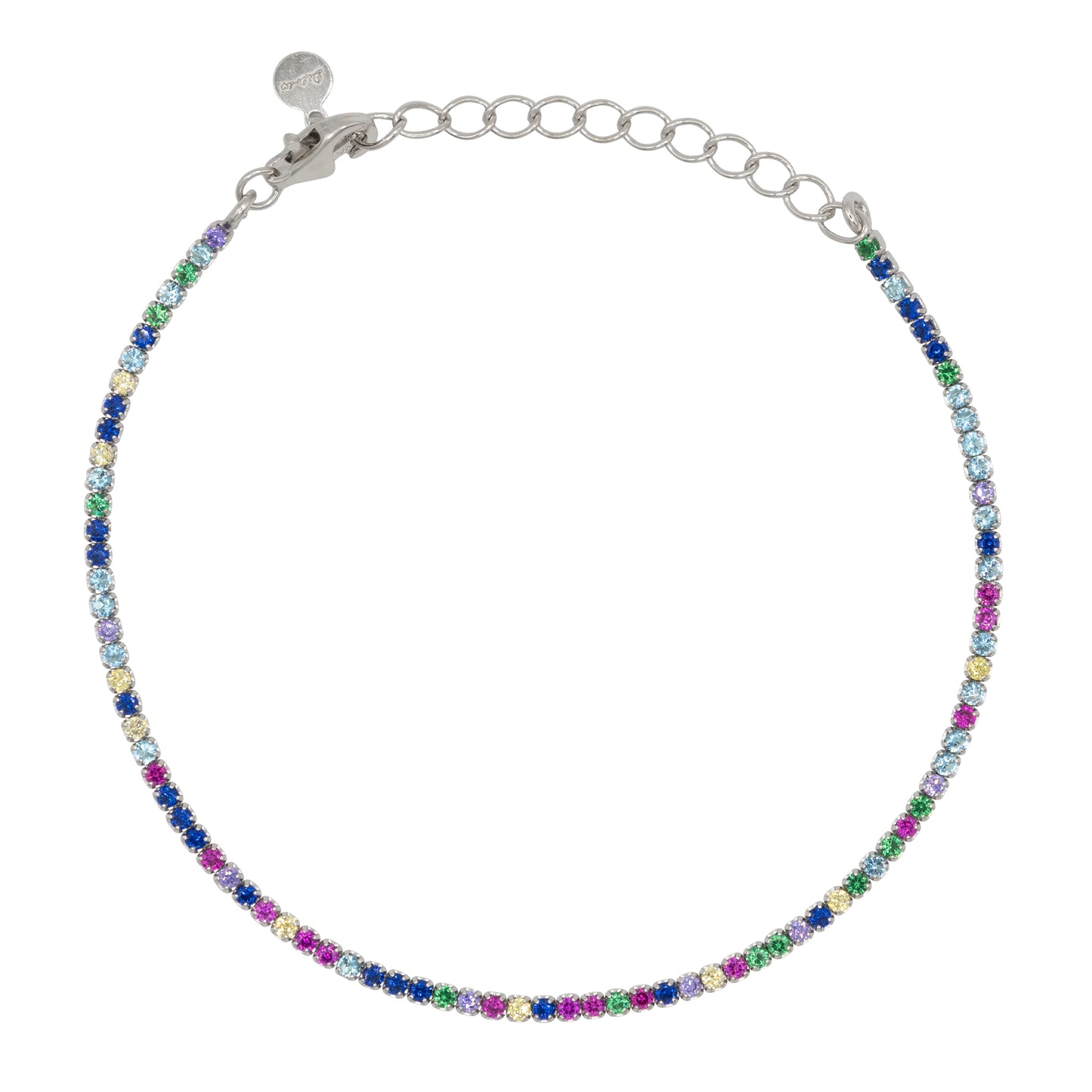 Bracciale Dilvdò Tennis 1.5mm Silver Multicolor