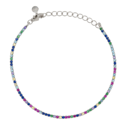 Bracciale Dilvdò Tennis 1.5mm Silver Multicolor