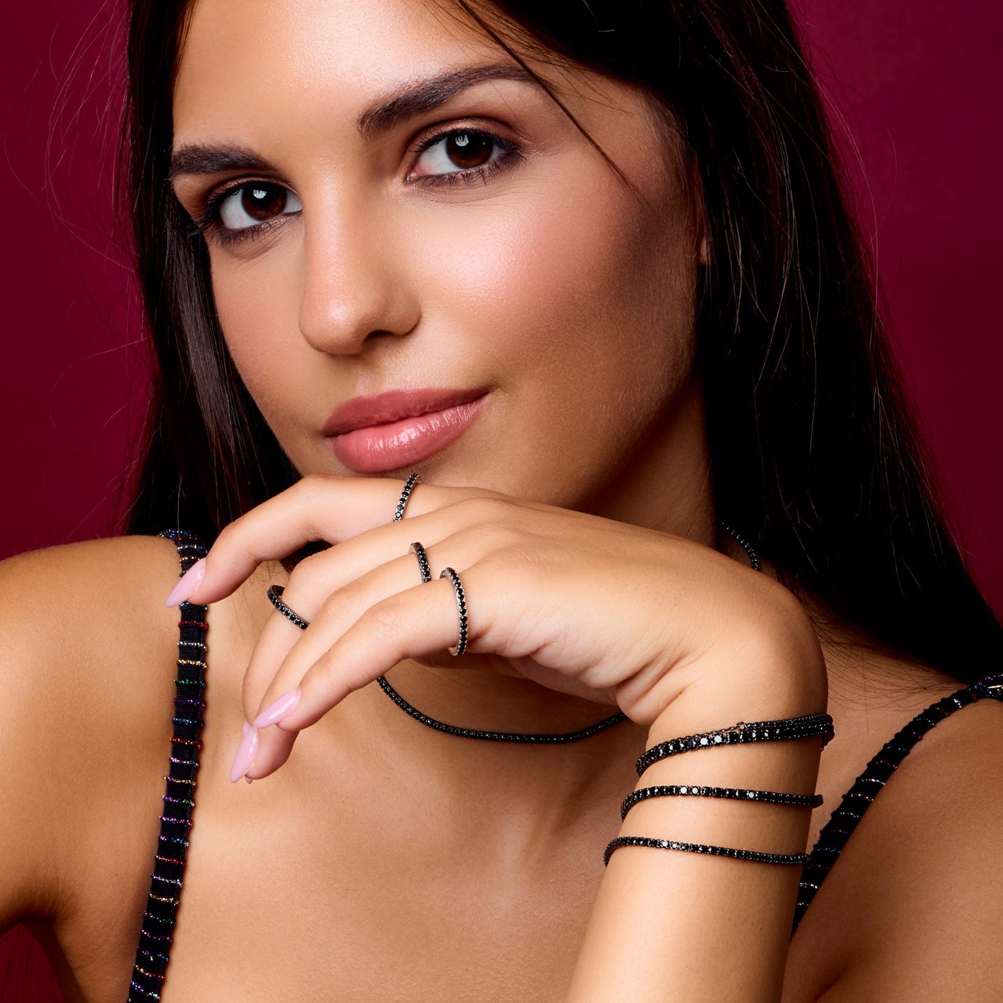 Bracciale Dilvdò Tennis 3mm Black Black