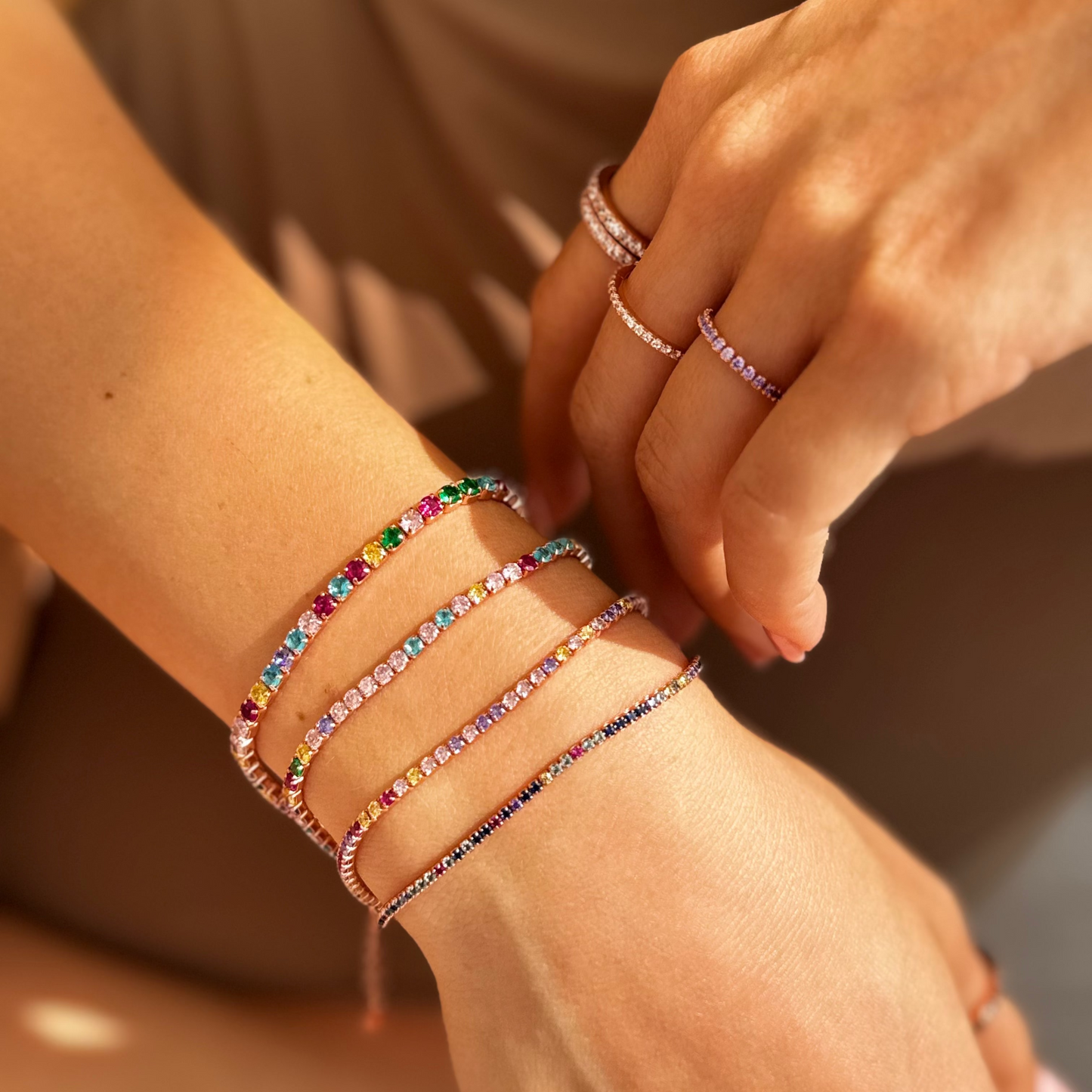 Bracciale Dilvdò Tennis 2.5mm Black Multicolor