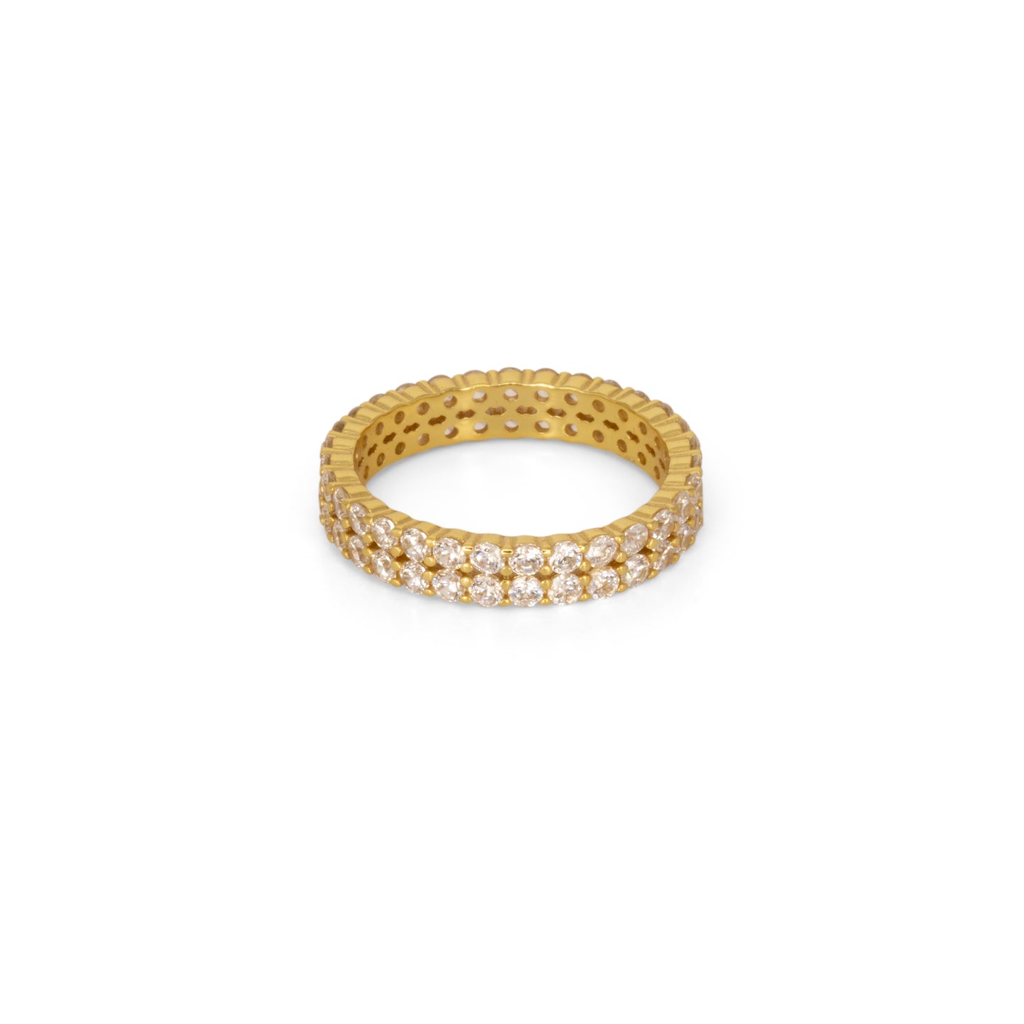 Double Eternity Ring Dilvdò Gold White