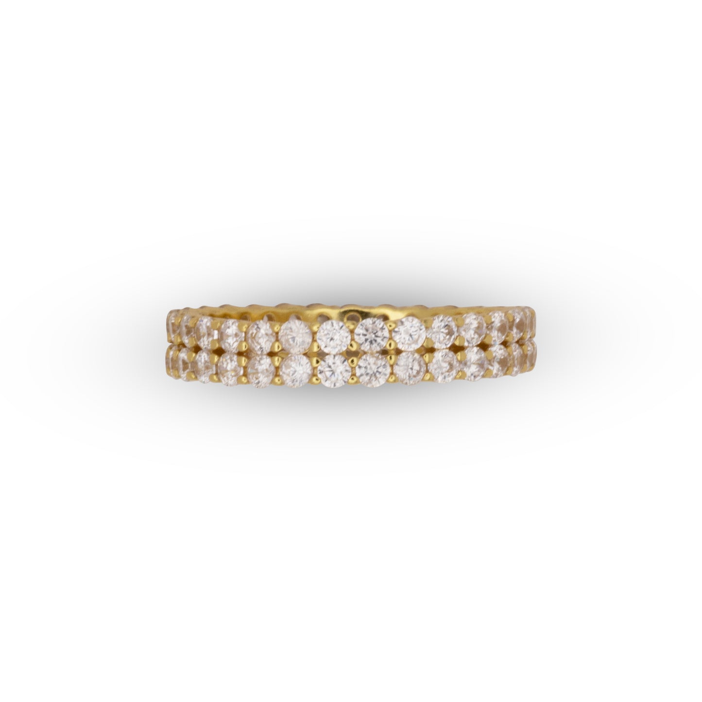 Double Eternity Ring Dilvdò Gold White