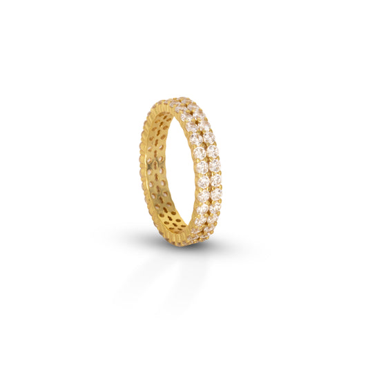 Double Eternity Ring Dilvdò Gold White