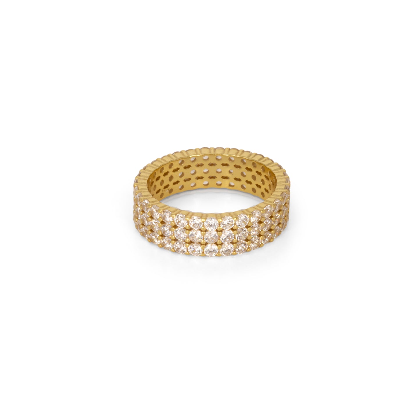 Triple Eternity Ring Dilvdò Gold White