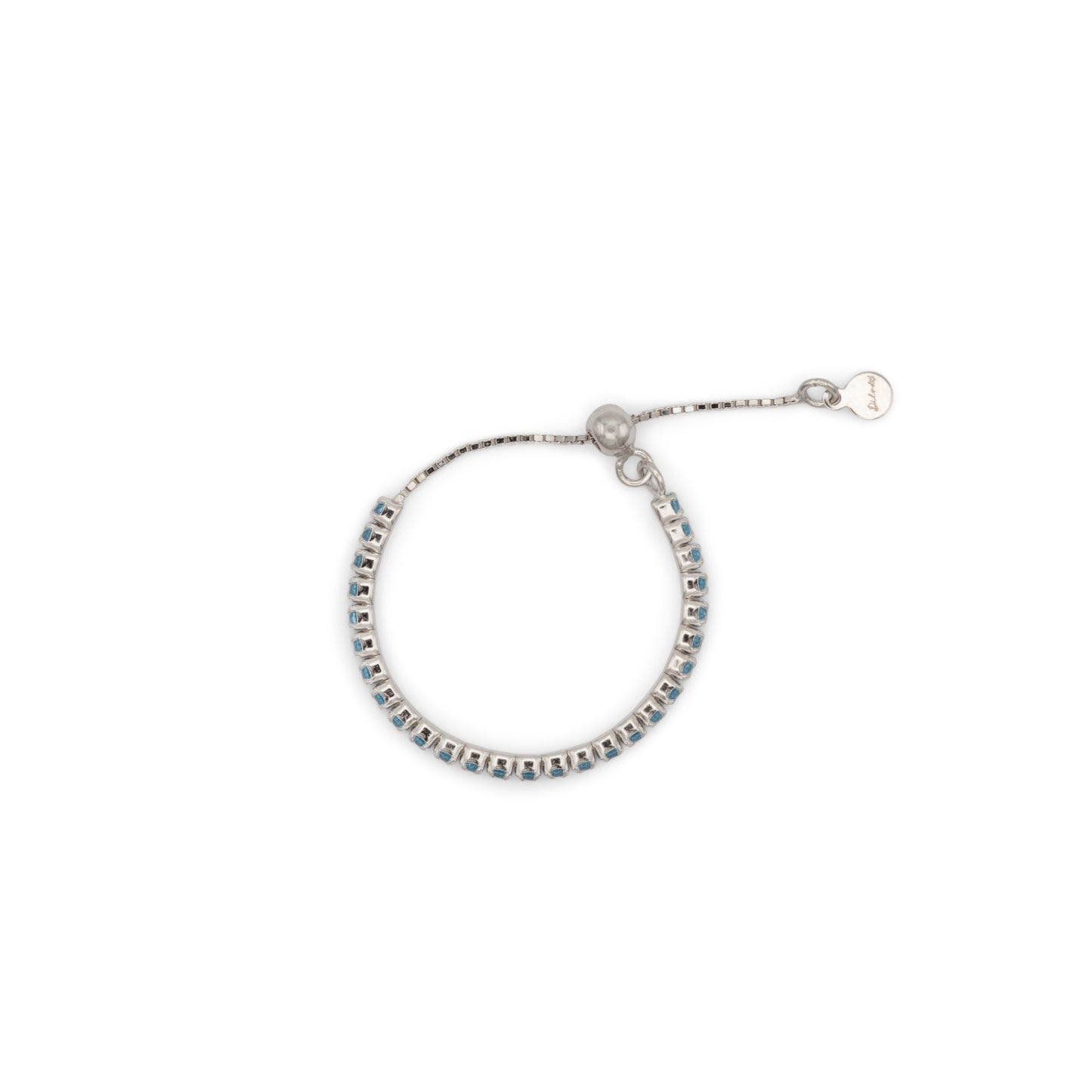Adjustable Eternity Ring Dilvdò Silver Turquoise