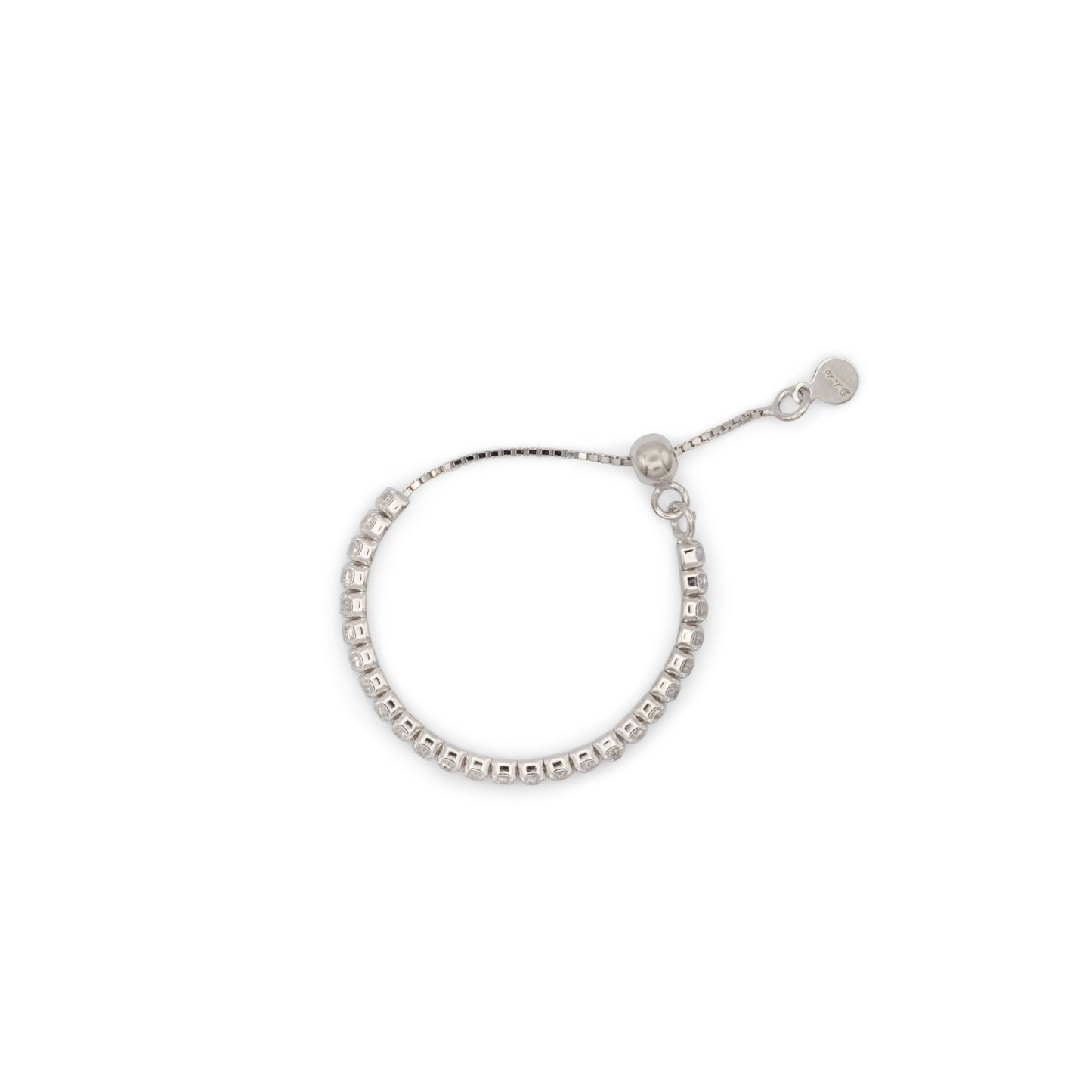 Adjustable Eternity Ring Dilvdò Silver White