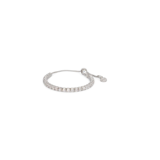 Adjustable Eternity Ring Dilvdò Silver White