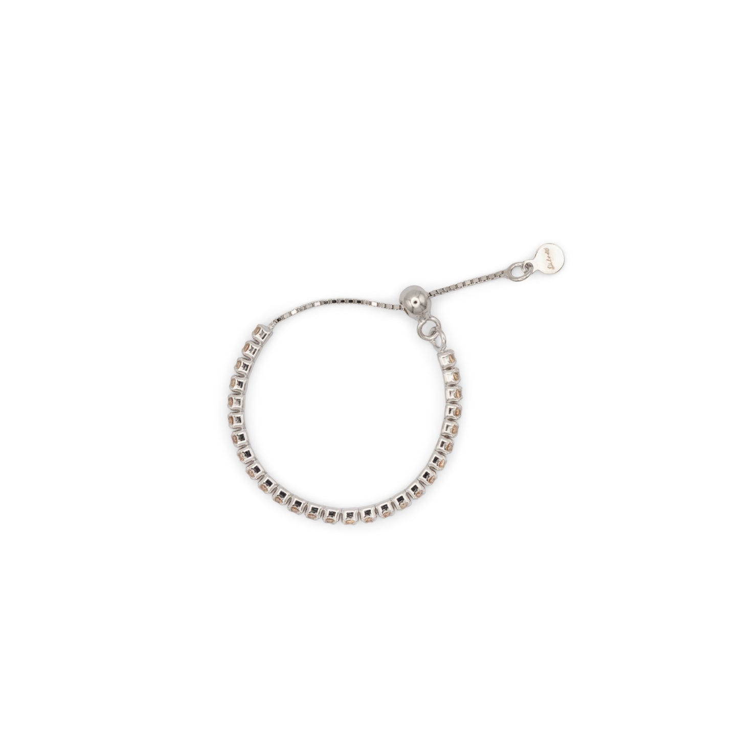 Adjustable Eternity Ring Dilvdò Silver Champagne
