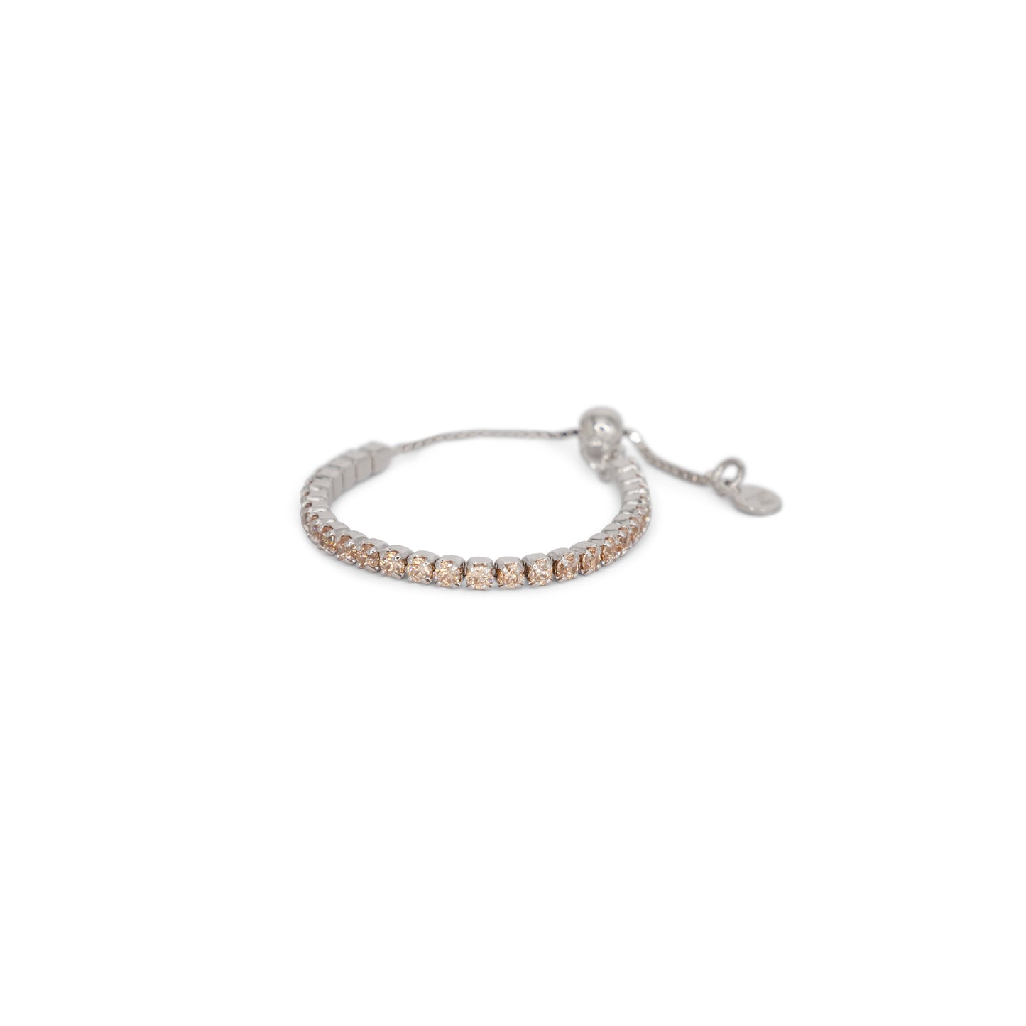 Adjustable Eternity Ring Dilvdò Silver Champagne
