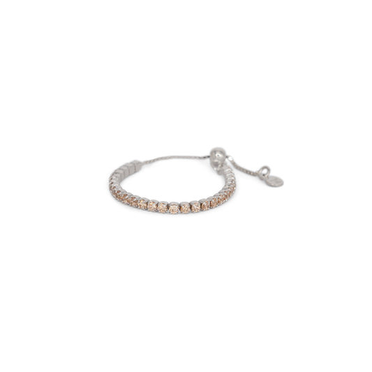 Adjustable Eternity Ring Dilvdò Silver Champagne