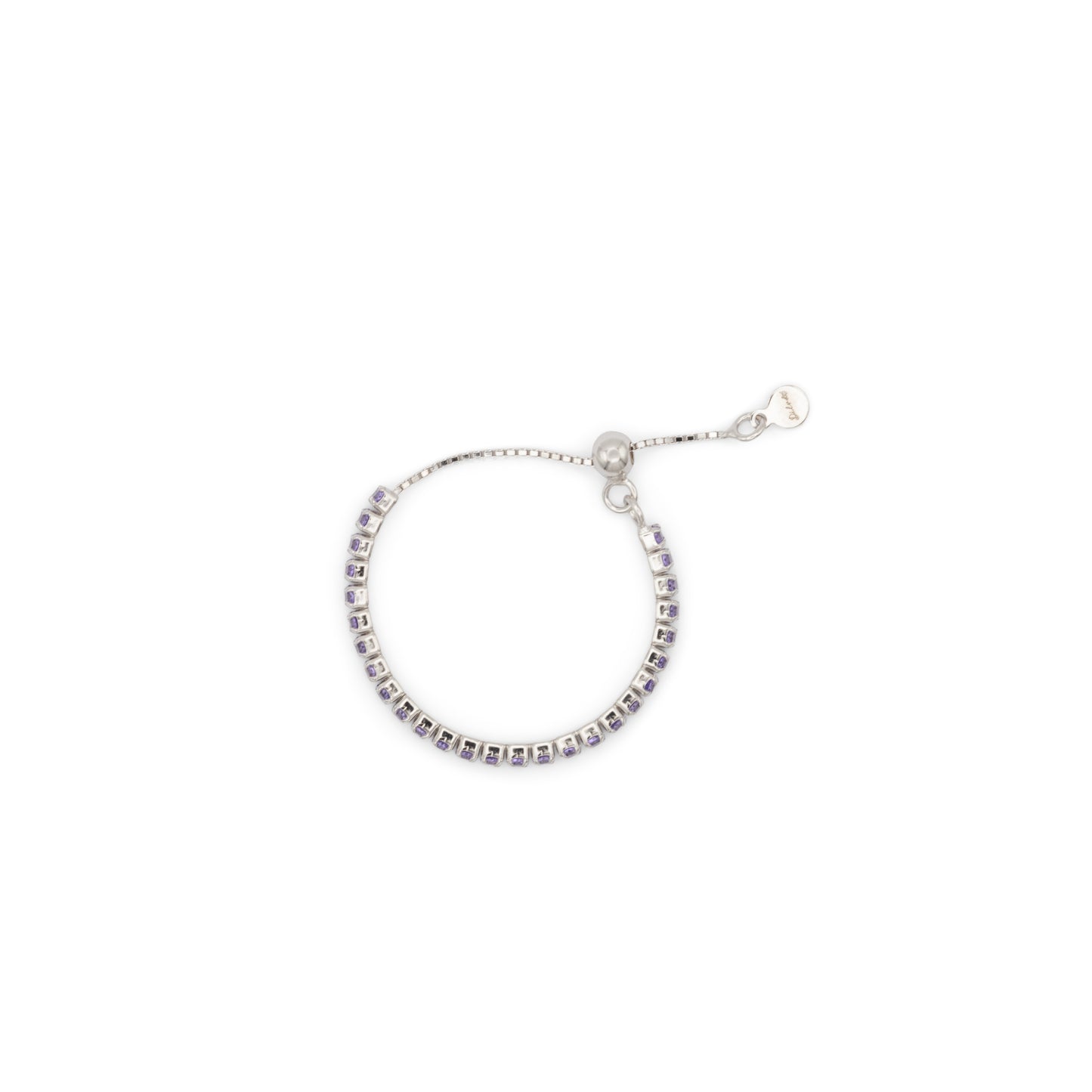 Adjustable Eternity Ring Dilvdò Silver Lavender
