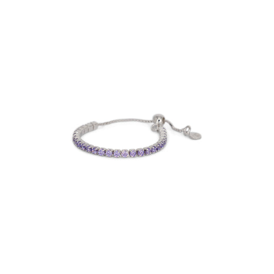 Adjustable Eternity Ring Dilvdò Silver Lavender