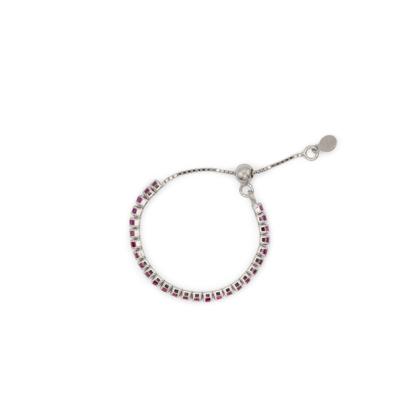 Adjustable Eternity Ring Dilvdò Silver Ruby