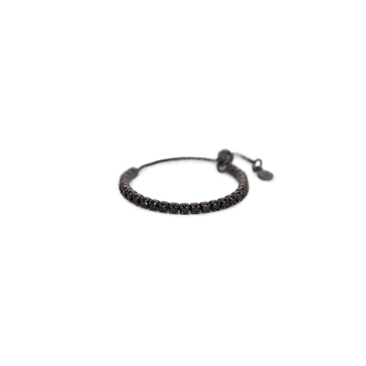 Adjustable Eternity Ring Dilvdò Black Black