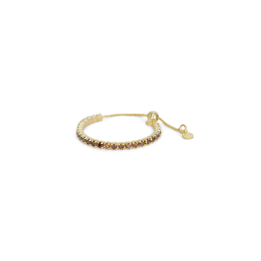 Adjustable Eternity Ring Dilvdò Gold Brown