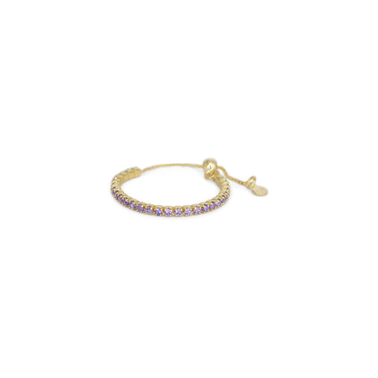 Adjustable Eternity Ring Dilvdò Gold Lavender