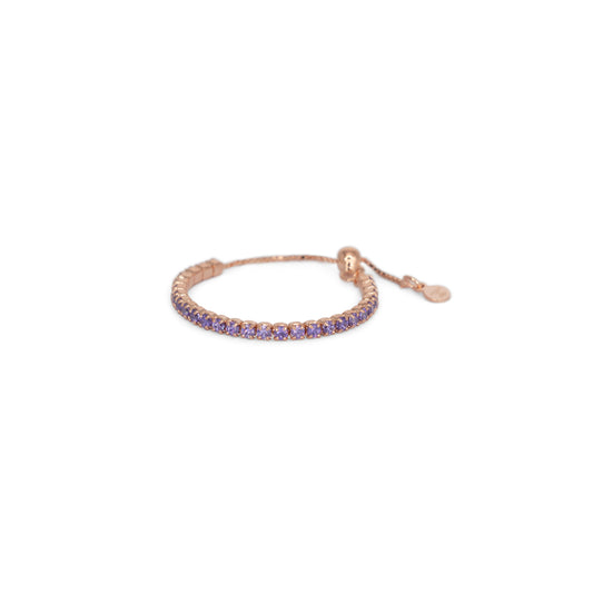 Adjustable Eternity Ring Dilvdò Rosè Lavender