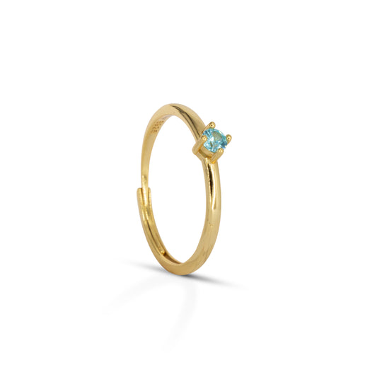 Solitaire Ring Dilvdò Gold Turquoise