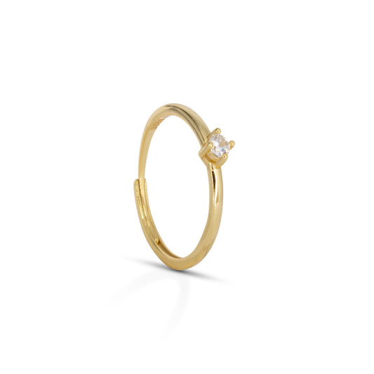 Solitaire Ring Dilvdò Gold White
