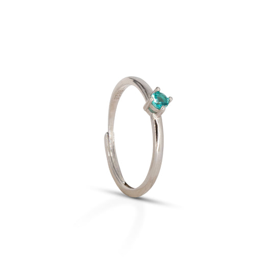 Solitaire Ring Dilvdò Silver Paraiba