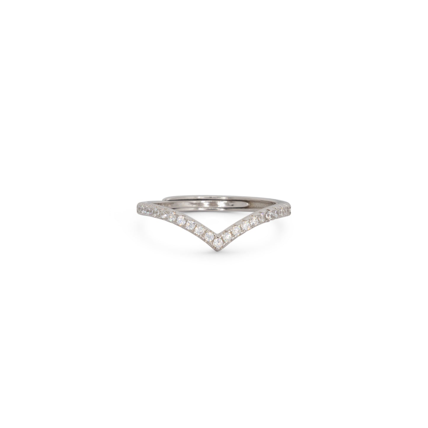 V Ring Dilvdò Silver White