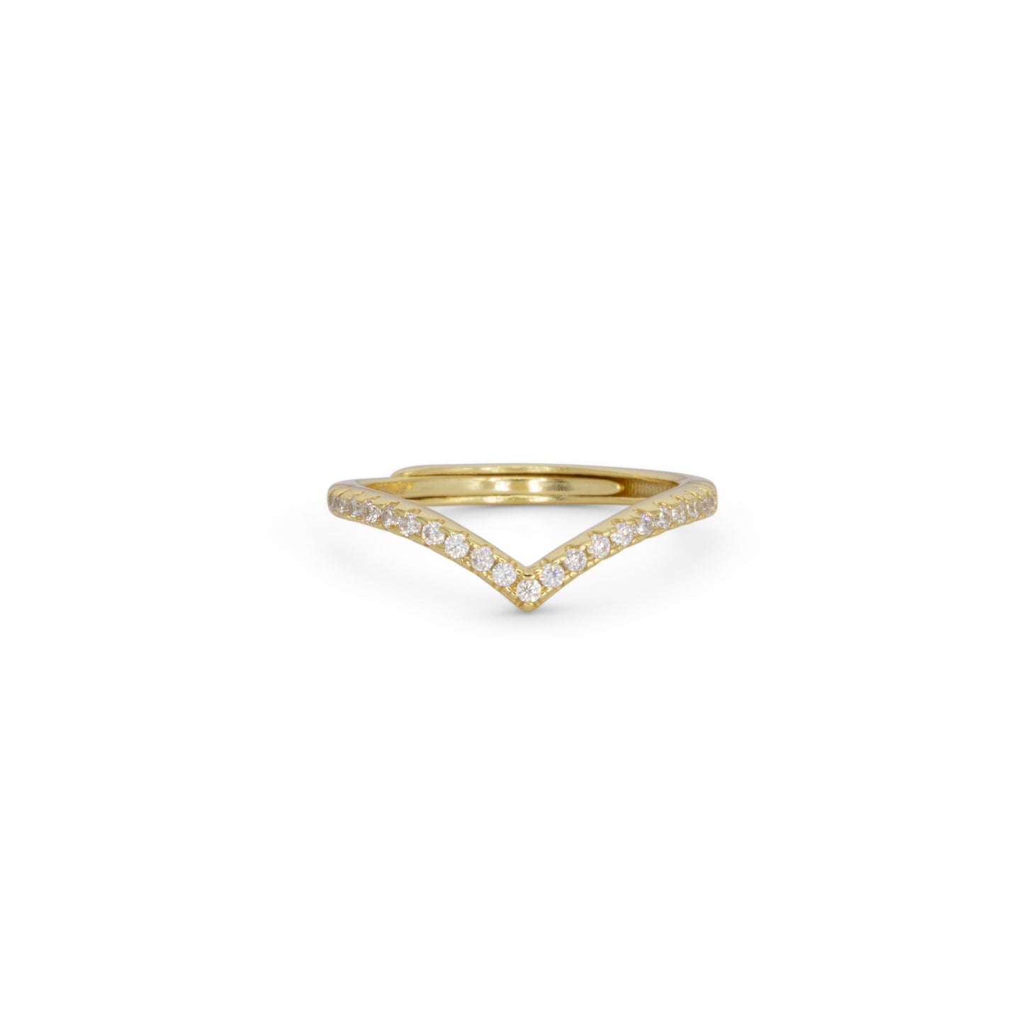 V Ring Dilvdò Gold White