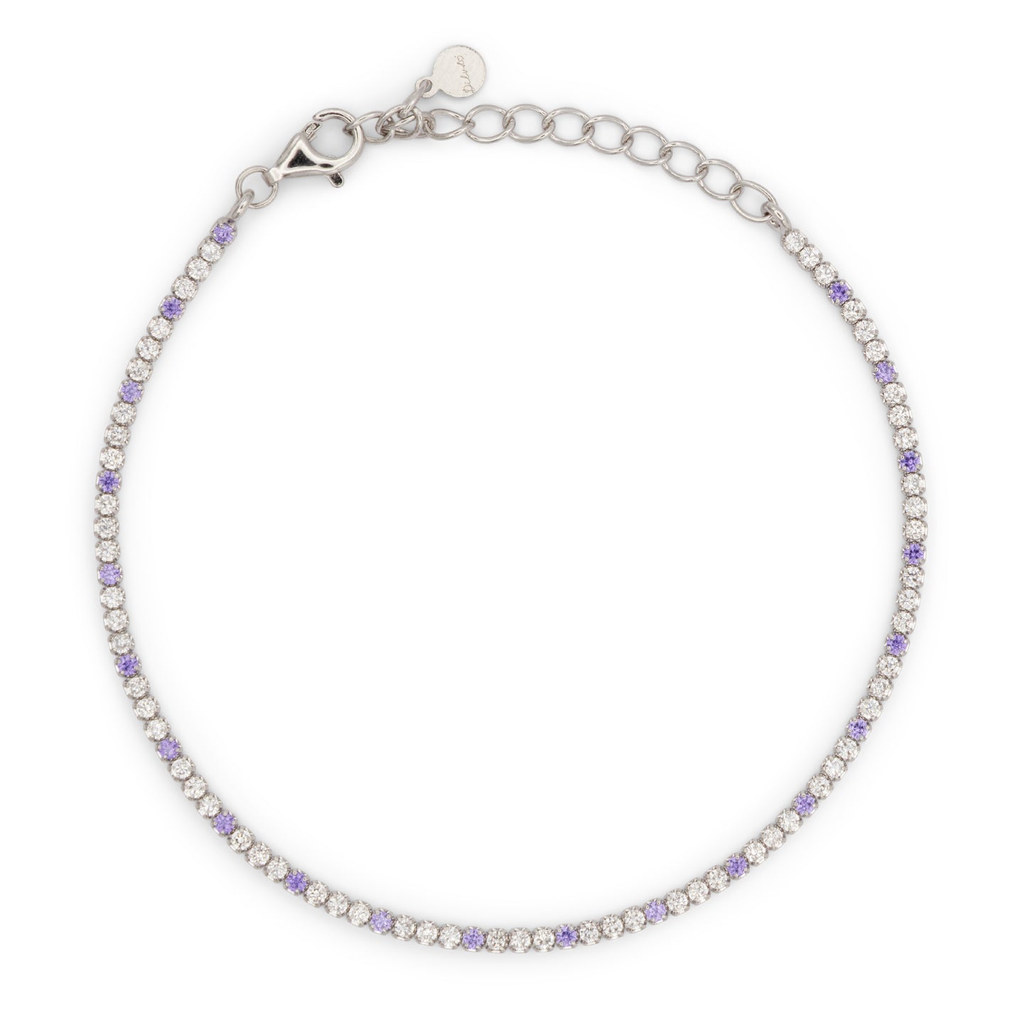 Bracciale Dilvdò Tennis 1.5mm Silver White & Lavender