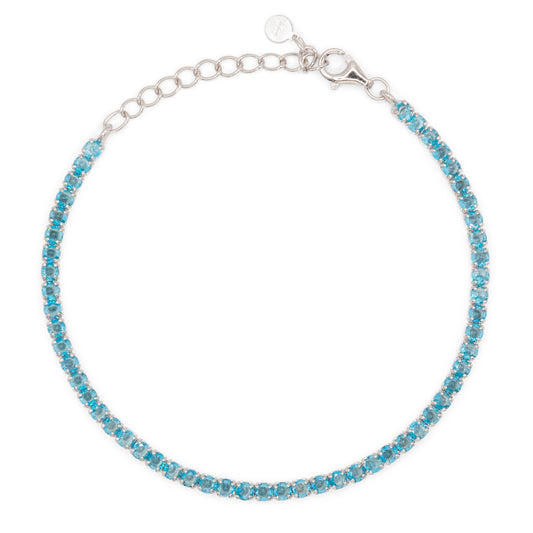 Bracciale Dilvdò Tennis 2.5mm Silver Turquoise