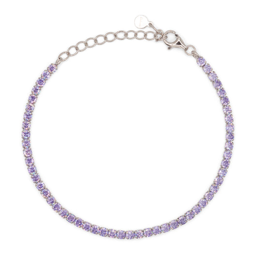 Bracciale Dilvdò Tennis 2.5mm Silver Lavender