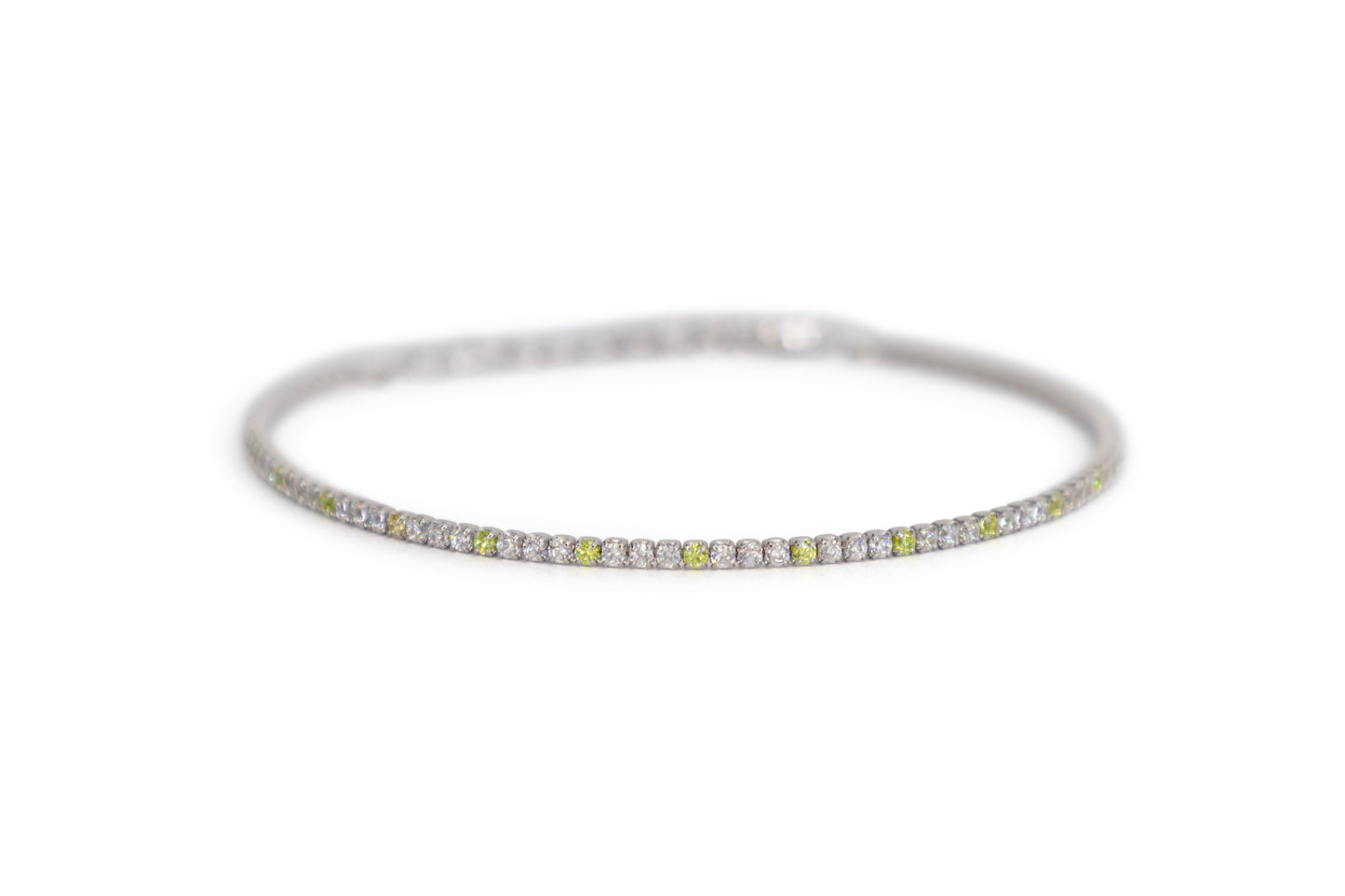 Bracciale Dilvdò Tennis 1.5mm Silver White & Lime
