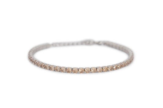 Bracciale Dilvdò Tennis 3mm Silver Morganite