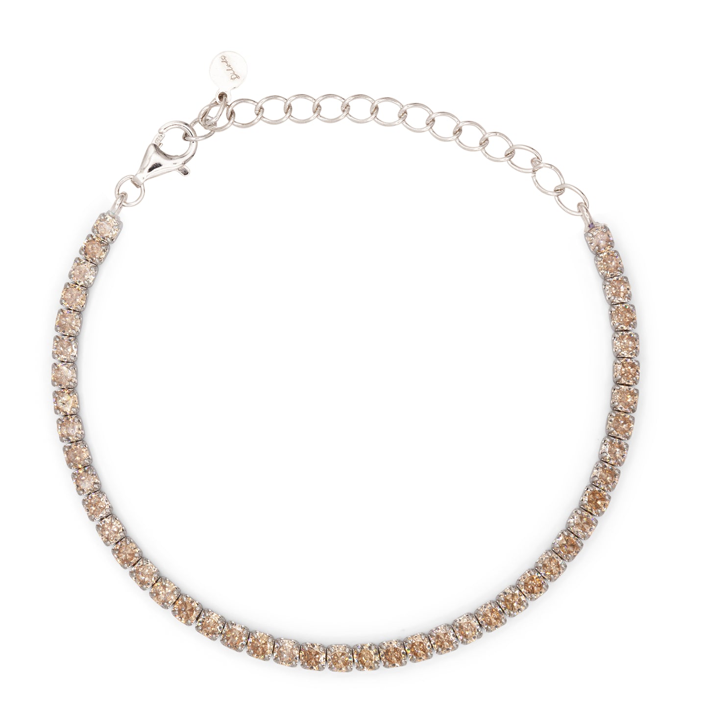 Bracciale Dilvdò Tennis 3mm Silver Morganite