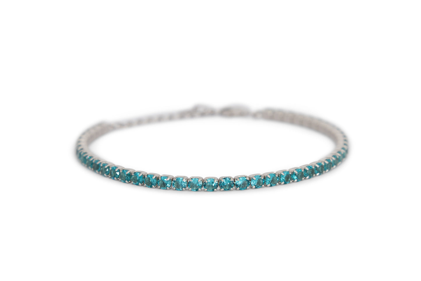 Bracciale Dilvdò Tennis 3mm Silver Paraiba