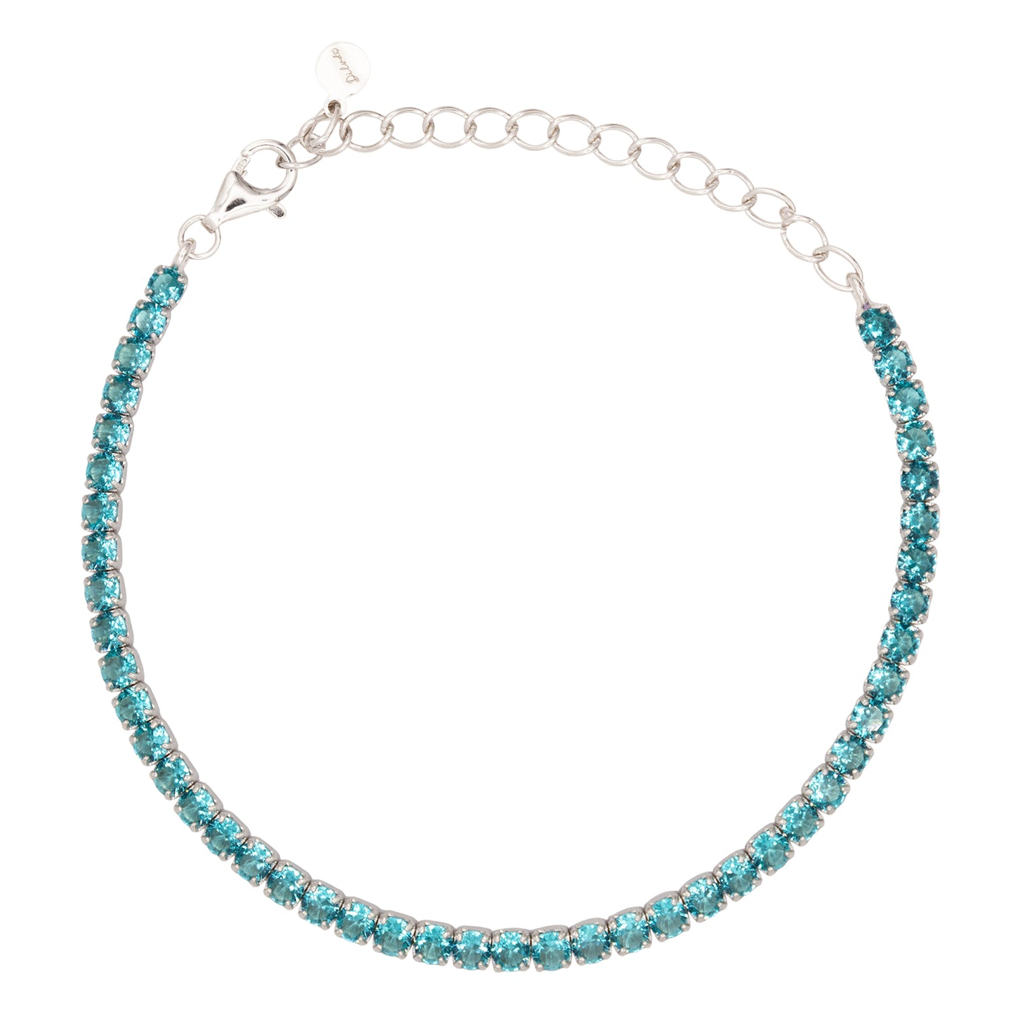 Bracciale Dilvdò Tennis 3mm Silver Paraiba