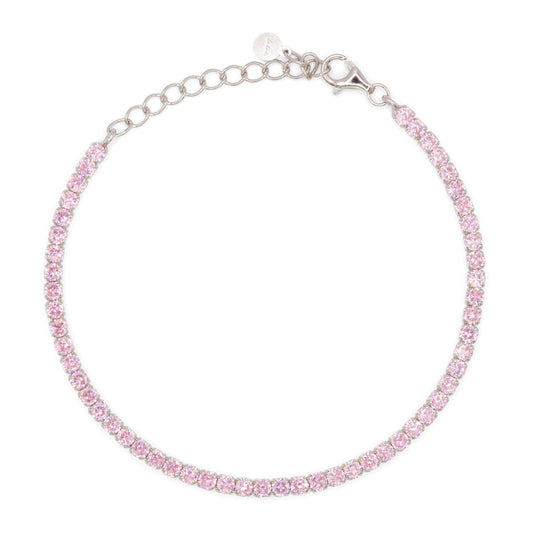 Bracciale Dilvdò Tennis 2.5mm Silver Pink