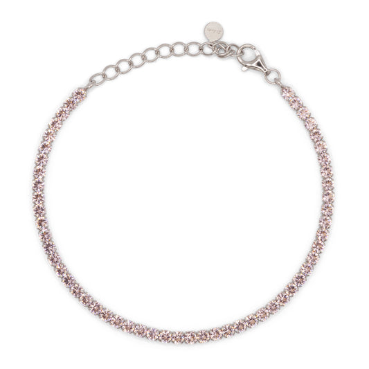 Bracciale Dilvdò Tennis 2.5mm Silver Morganite