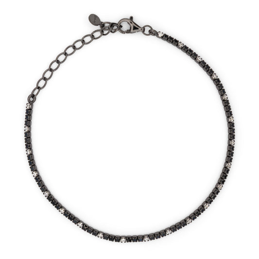 Bracciale Dilvdò Tennis 1.5mm Black Black & White