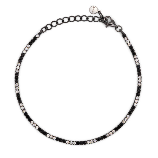 Bracciale Dilvdò Tennis 1.5mm Black Black & White