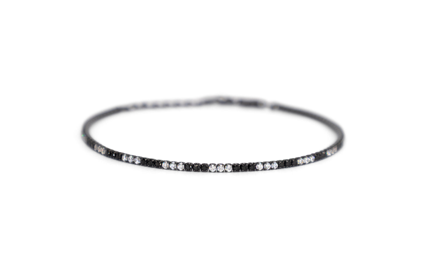 Bracciale Dilvdò Tennis 1.5mm Black Black & White