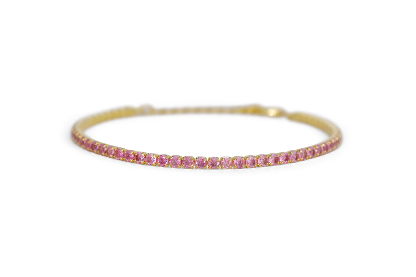 Bracciale Dilvdò Tennis 2.5mm Gold Fucsia