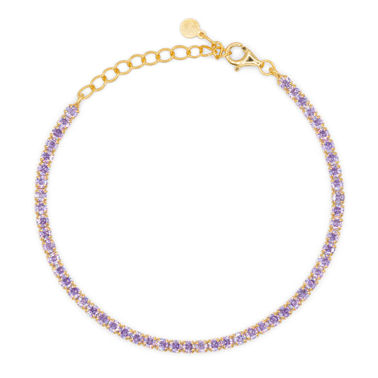 Bracciale Dilvdò Tennis 2.5mm Gold Lavender