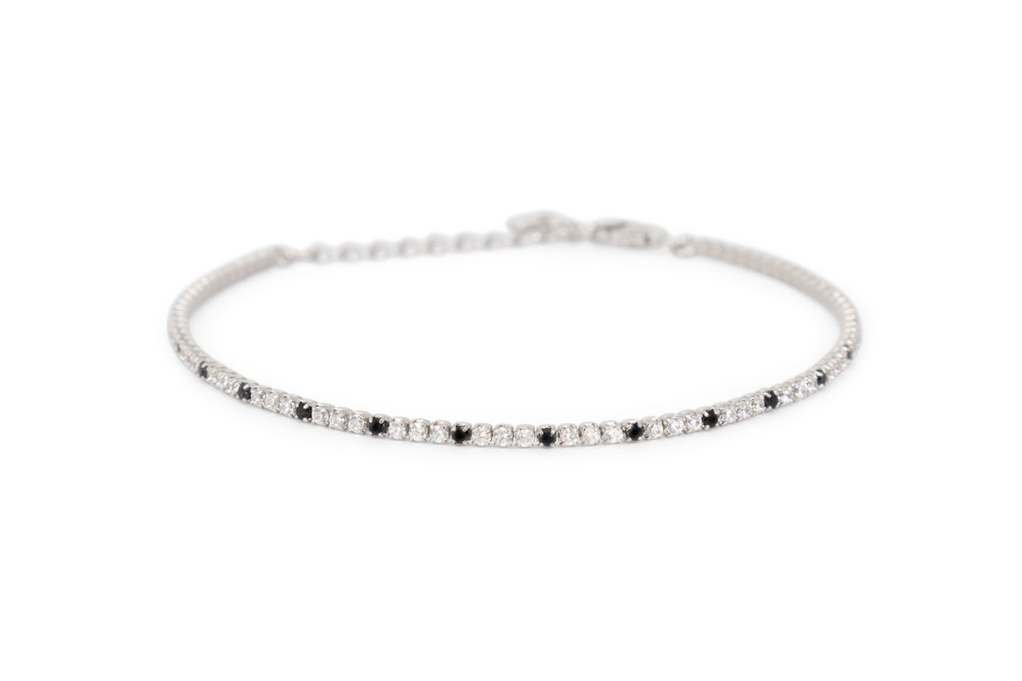 Bracciale Dilvdò Tennis 1.5mm Silver White & Black