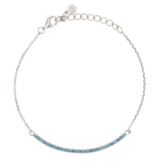Bracciale Half Light Dilvdò Tennis 1.5mm Silver Turquoise
