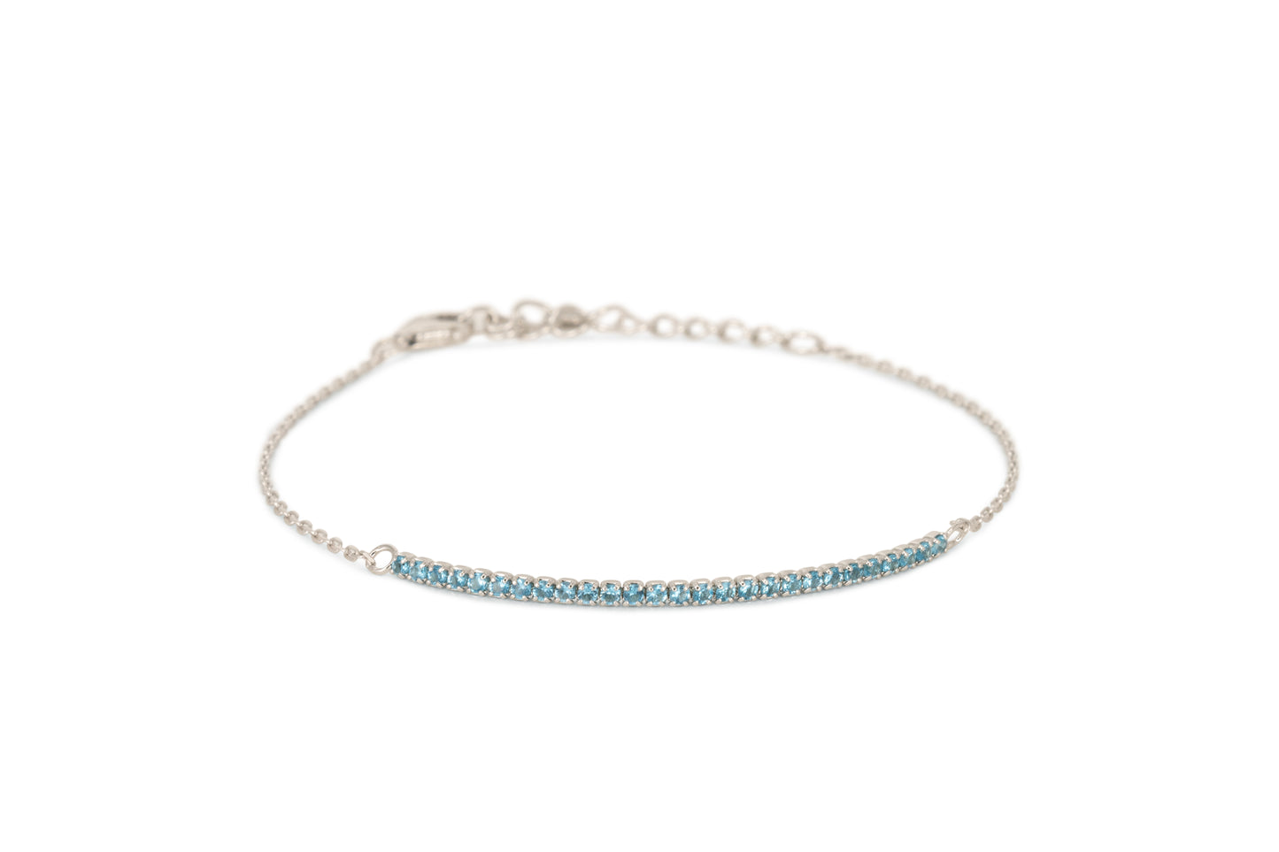 Bracciale Half Light Dilvdò Tennis 1.5mm Silver Turquoise